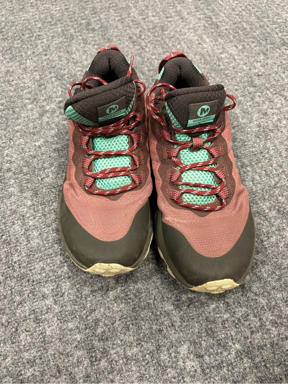 Merrell Women's Moab Speed Maroon & Teal Trail Shoes